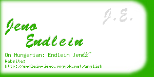 jeno endlein business card